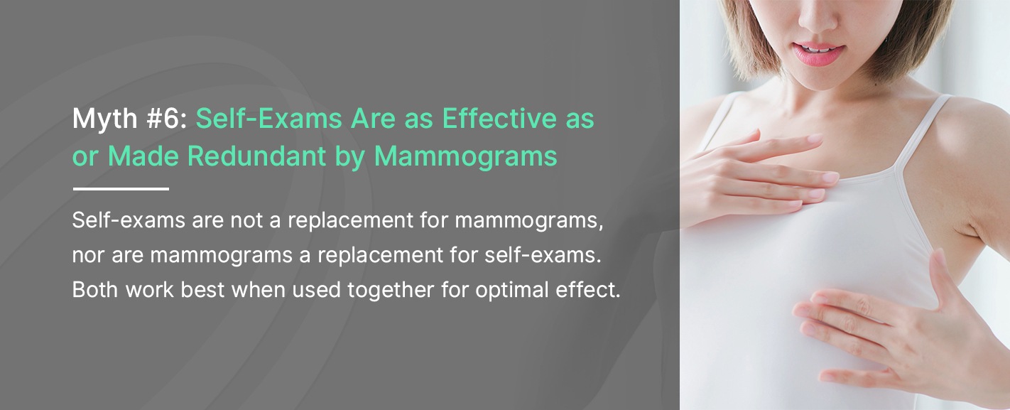 Myth 6: Self-Exams Are As Effective as or Made Redundant by Mammograms